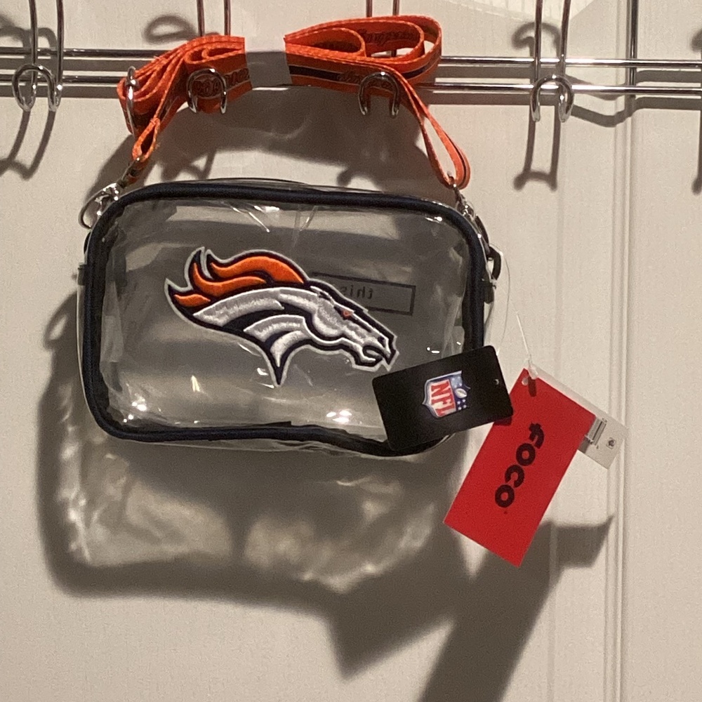 NWT Denver Broncos Clear Stadium/Arena/Messenger/Crossbody Bag